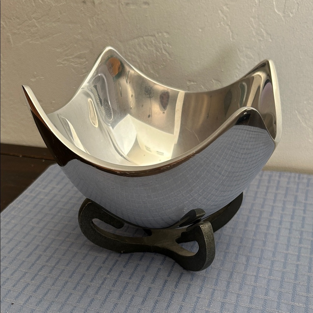 Nambe Silver Bowl with stand